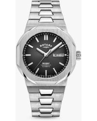 Rotary - Regent Automatic Day Date Bracelet Strap Watch - Lyst