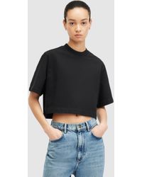 AllSaints - Lottie Organic Cotton Cropped T-shirt - Lyst