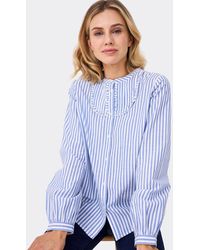 Crew - Ivy Cotton Stripe Long Sleeve Shirt - Lyst