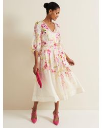 Phase Eight - Clancy Floral Print Fit And Flare Dress - Lyst
