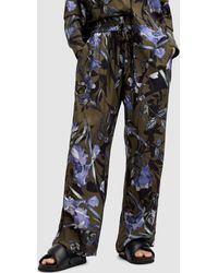 AllSaints - Tyler Bato Floral Print Wide Leg Trousers - Lyst