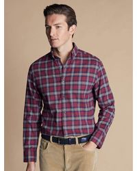 Charles Tyrwhitt - Brushed Flannel Slim Fit Shirt - Lyst