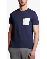 Lyle & Scott - Relaxed Cotton Contrast Chest Pocket T-shirt - Lyst