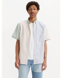 Levi's - Authentic Stripe Button Down Short Sleeve Shirt - Lyst