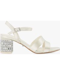 Dune - Bridal Collection Matrimonie Embellished Block Heel Sandals - Lyst