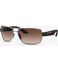 Prada - Linea Rossa Ps 50zs Rectangular Sunglasses - Lyst