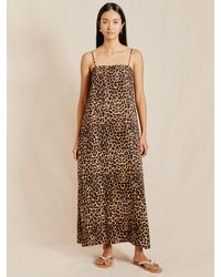 Albaray - Animal Print Sleeveless Maxi Dress - Lyst