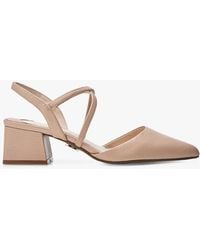 Moda In Pelle - Caydence Two Part Block Heel Leather Court Shoes - Lyst