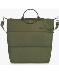 Longchamp - Le Pliage Green Recycled Canvas Expandable Travel Bag - Lyst