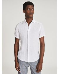 Reiss - Holiday Linen Regular Fit Shirt - Lyst