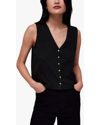 Whistles - Button Front Rib Tank Top - Lyst