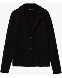 Sisley - Knitted Cotton Blazer - Lyst