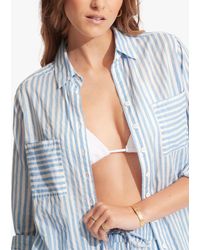 Seafolly - Stripe Beach Shirt - Lyst
