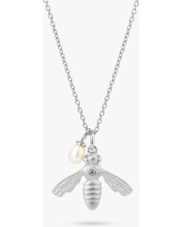 Claudia Bradby - Pearl & Flying Bee Pendant Necklace - Lyst