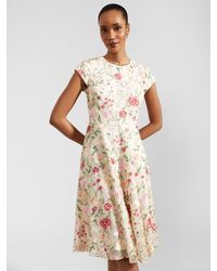 Hobbs - Tia Floral Embroidery Dress - Lyst