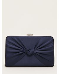 Phase Eight - Satin Knot Front Box Clutch Bag - Lyst