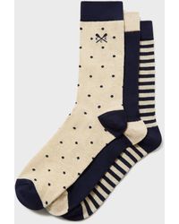 Crew - Patterned Bamboo Socks - Lyst