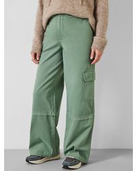 Hush - Tulsy Cotton Wide Leg Cargo Trousers - Lyst