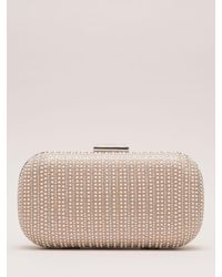 Phase Eight - Pearl Embellished Box Clutch Bag - Lyst