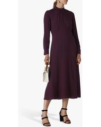 coast ruby pleated midi dress