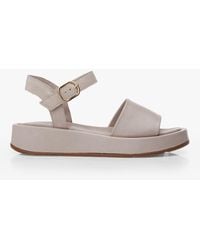 Moda In Pelle - Mirella Leather Flatform Sandals - Lyst