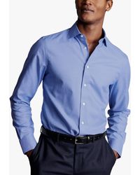 Charles Tyrwhitt - Non-iron Linen Blend Slim Fit Shirt - Lyst