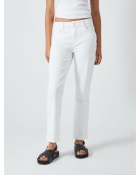 PAIGE - Cindy High Rise Straight Cut Jeans - Lyst