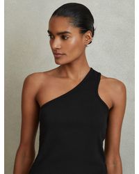 Reiss - Ria Ribbed One Shoulder Top - Lyst