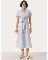 Part Two - Eflin Linen Shirt Midi Dress - Lyst