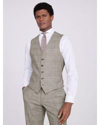 Moss - Tailored Fit Check Performance Waistcoat - Lyst