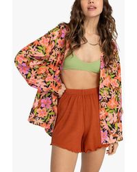 Billabong - Swell Floral Print Beach Shirt - Lyst