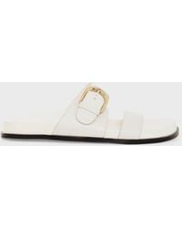Hobbs - Nicky Leather Footbed Sandals - Lyst