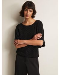 Phase Eight - Gill Embellished Ribbed Jumper - Lyst