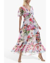 James Lakeland - V-neck Floral Midi Dress - Lyst