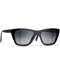 Chanel - Rectangular Sunglasses Ch5442 Black/grey Gradient - Lyst