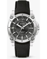 Bulova - 96b416 Icon Precisionist Leather Strap Watch - Lyst