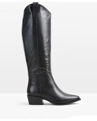 Hush - Hailey Leather Western Knee Boot - Lyst