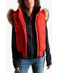 superdry hooded gilet womens