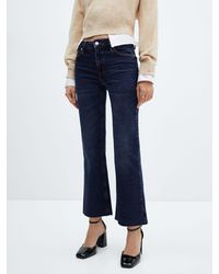 Mango - Sienna Cropped Flared Jeans - Lyst