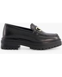 Dune - Gallagher Flatform Leather Loafers - Lyst
