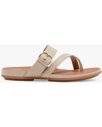 Fitflop - Gracie Leather Strappy Toe Post Sandals - Lyst