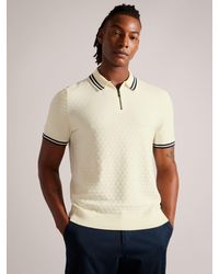 Ted Baker - Mahani Short Sleeve T Stitched Half Zip Polo Shirt - Lyst