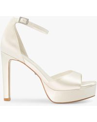 Dune - Bridal Collection Mistia High Heel Platform Satin Sandals - Lyst