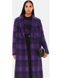 Whistles - Camila Wool Blend Check Coat - Lyst