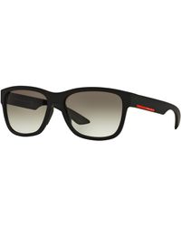 Prada - Linea Rossa Ps03qs Rectangular Framed Sunglasses - Lyst
