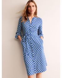 Boden - Julia Foliage Print Jersey Shirt Dress - Lyst