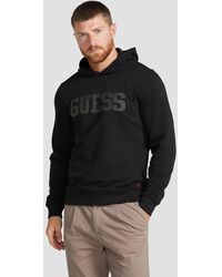 Guess - Beau Front Logo Hoodie - Lyst
