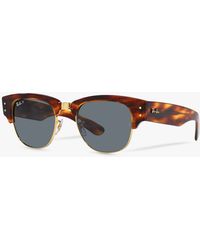 Ray-Ban - Rb0316s Mega Clubmaster Polarised Oval Sunglasses - Lyst