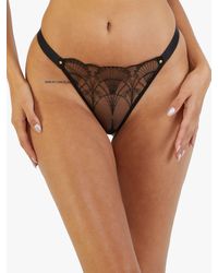 Wolf & Whistle - Pippa Deco Embroidered Caged Thong - Lyst