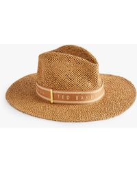 Ted Baker - Clairie Straw Fedora Hat - Lyst